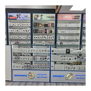 ตู้โชว์อุปกรณ์เสริมโทรศัพท์มือถือแบบกำหนดเองจากโรงงาน OEM พร้อมไฟ LED และกระจกนิรภัย - Product Image 1