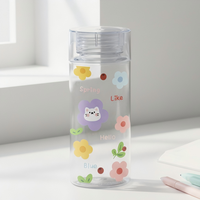Bouteille d'eau en plastique sans BPA de 500 ml, vente en gros promotionnelle de bouteilles d'eau en plastique transparentes de 16 oz pour enfants