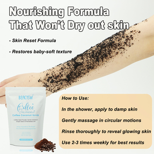 Exfoliante de Café y Azúcar para Rostro, Pies y Cuerpo, Exfoliante Corporal con Sal para Tonificar la Piel y Combatir la <span class=keywords><strong>Celulitis</strong></span> - Product Image 3