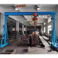 Grue portique mobile à cadre en A de 1T, 2T, 3T, 5T, 10T avec palan électrique pour atelier et entrepôt