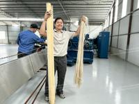 Ligne de production clé en main de fibres longues dégommées et peignées, du chanvre/de la fibre de banane au fil textile, pour les États-Unis, le Canada, la Russie et l'Europe