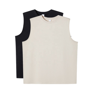 เสื้อกล้ามผู้ชาย Youpin ผ้าฝ้าย 100% น้ำหนัก 240gsm เสื้อยืดแขนกุดทรงโอเวอร์ไซส์ สไตล์สตรีทแวร์ ผ้าถักเรียบ รับสกรีนลายตามสั่ง - Product Image 1