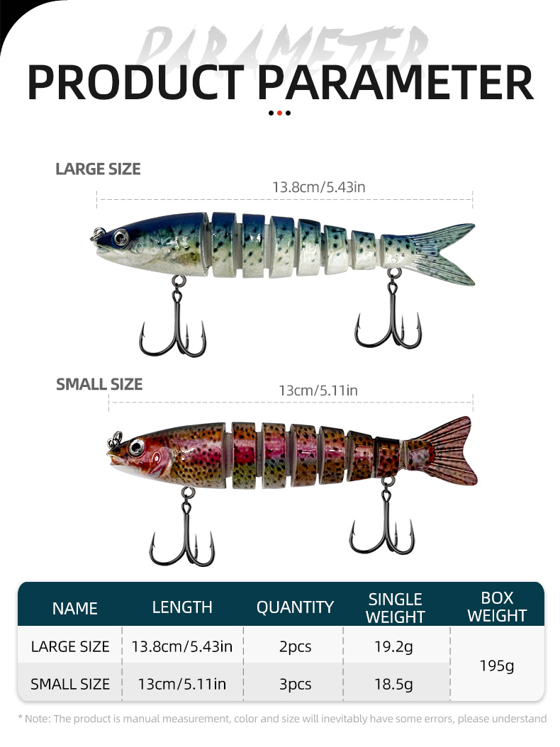 Fishing Lure 15.5g/10cm Multi Jointed Swimbait Lure For Bass Segmented