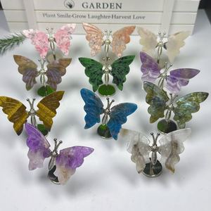 Offre Spéciale – Vente en Gros : Mini Ailes de Papillon Polies en Améthyste, Quartz et Agate – Minéraux et Cristaux Naturels pour la Décoration Intérieure - Product Image 1