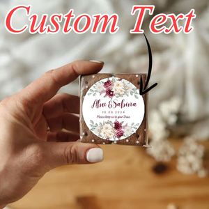 Custom Personalised Self-Adhesive Waterproof <b>Stickers</b> Round Floral Design Matte Varnishing Wedding Favour Save-The-Date - Product Image 4