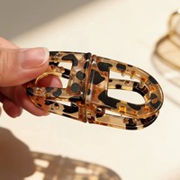 Pinces à cheveux magnétiques 2-en-1, grandes, à forte tenue, motif écaille de tortue, barrettes vintage en acétate français pour femmes