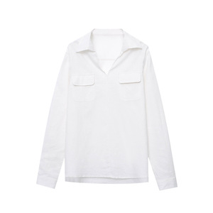 <span class=keywords><strong>Camicia</strong></span> casual semplice ed elegante con doppia tasca, scollo a V, <span class=keywords><strong>misto</strong></span> <span class=keywords><strong>lino</strong></span> e cotone - Product Image 5