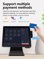 Sistema de Punto de Venta Todo en Uno de 15.6 Pulgadas, Caja Registradora, Máquina EPOS, Software POS, Terminal con Impresora, Escáner y Cajón de Dinero