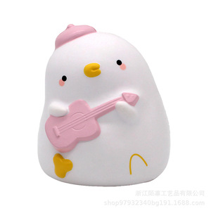 Cute Duck Shape Silicone <b>Squishy</b> Toy With Guitar Soft Stress Relief Promotional Gift - Product Image 5