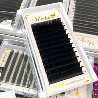 Extensions de cils classiques Medylashes avec toutes les tailles, étiquette privée, cils individuels en fausse fourrure de vison cachemire, cils naturels