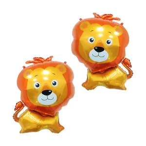 博纳气球装饰儿童房狩猎主题大充气巨型箔动物狮子形生日派对气球
