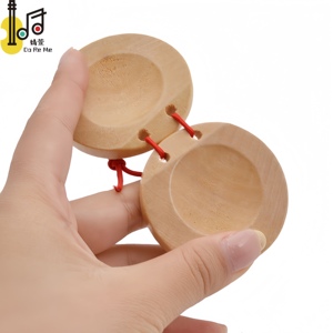 Rombo d'expédition directe d'usine fait un son clair pour la <span class=keywords><strong>famille</strong></span> et l'extérieur jouant groupe bricolage accessoires musicaux castagnettes en <span class=keywords><strong>bois</strong></span> - Product Image 4