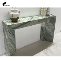 Tostone 2025 Style élégant élégant vert clair marbre naturel Console Table pour entrée salon maison Villa décoration