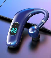 Headset Satu Telinga DS989 Earphone Nirkabel dengan Pengait Telinga AAC untuk Panggilan Kantor Bisnis 5.2, Menjawab Panggilan, Daya Tahan Baterai Ultra-Lama