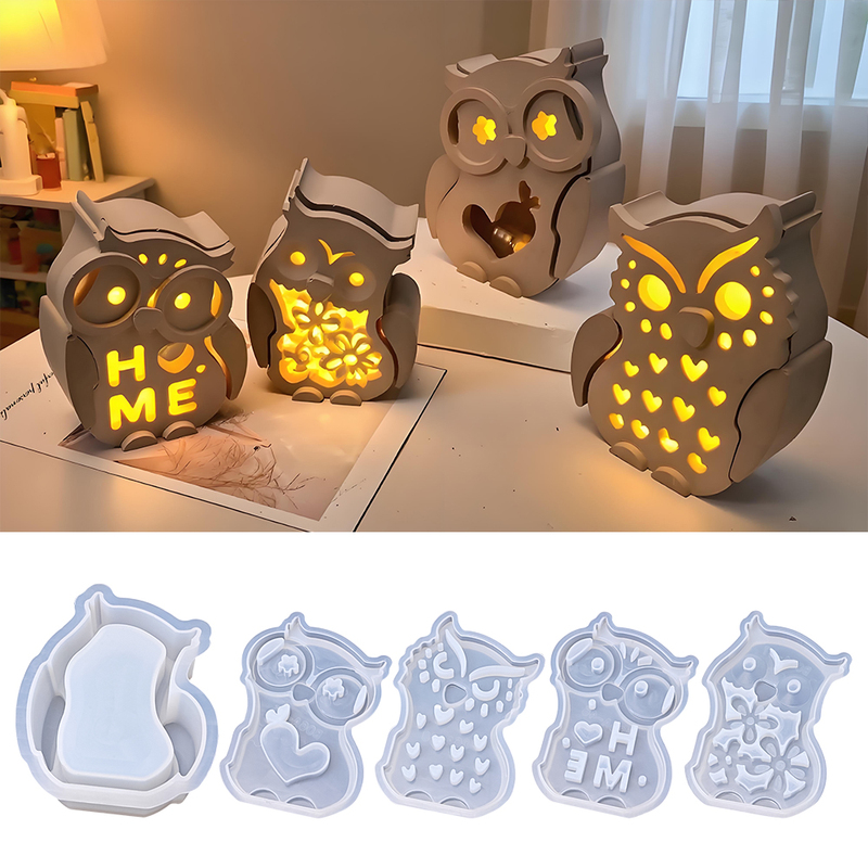 DM1219 3D Hollow Out Owl Tealight