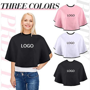 Promotion de Salon de beauté bavoir cosmétique court antistatique <span class=keywords><strong>femme</strong></span> maquillage Cape avec Logo - Product Image 3
