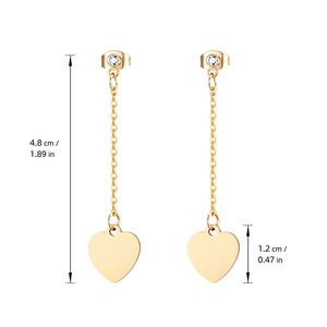 Pendientes Colgantes Hipoalergénicos de Acero Inoxidable 316L con Baño de Oro PVD Resoul, Joyería para Mujer, Venta al Por Mayor - Product Image 5