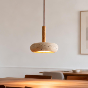 Lampe suspendue décorative en pierre de travertin naturelle, blanc chaud, <span class=keywords><strong>suspension</strong></span> AC, <span class=keywords><strong>pour</strong></span> salle à manger, <span class=keywords><strong>cuisine</strong></span> - Product Image 6