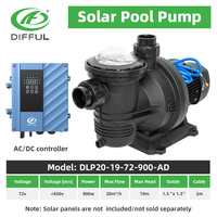 Pompe à eau solaire de surface de type QB 1HP de la marque Difful, système de pompe solaire pour l'agriculture