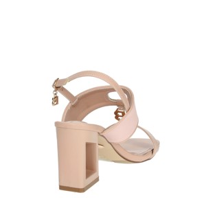 Sandali con tacco in raso alla moda da donna neri 8524 con punta e punta quadrata per matrimoni - Product Image 3