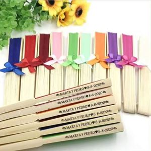 Summer Folding Hand <b>Fans</b> for Wedding & Party Japanese Chinese Vintage Style Bamboo Crafts <b>Handheld</b> <b>Fans</b> - Product Image 2