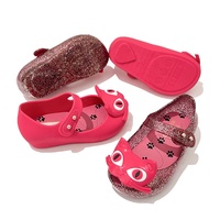 Sandales en plastique pour enfants, motif chat mignon, de haute qualité, confortables et souples, type Melissa, prix de gros, chaussures pour filles