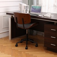 Chaise d'ordinateur en cuir de luxe simple et légère, chaise de bureau ergonomique à hauteur réglable, pour la maison, la chambre à coucher, le bureau, design minimaliste moderne, base en acier