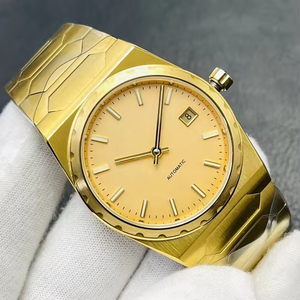 Luxury Men's Gold Automatic Mechanical <b>Watch</b> Ultra Thin Calendar Business Wristwatch OEM - Product Image 1