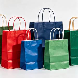 Bolsas de Papel Kraft Marrón Desechables, Biodegradables y Reciclables con Logotipo Personalizado para Comida para Llevar, Restaurante, Café, con Asa - Product Image 4