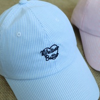 Casquettes de baseball tendance pour filles, style japonais populaire, à rayures, design personnalisé, logo brodé, 6 panneaux, 100% polyester