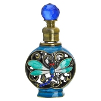 Bouteille de parfum en verre libellule vintage carafe à parfum en cristal décorative miniature antique vide