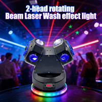 Projecteur LED RVBW 4-en-1 à double tête 8x10W à commande sonore DMX512, faisceau laser stroboscopique, IP20, pour DJ, discothèque, KTV, club, soirée - Vente directe usine