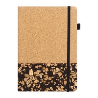 Carnet A5 en liège écologique à couverture rigide, 100 feuilles, personnalisable pour bureau et affaires, emballage cadeau portable
