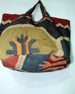 Women's Jute <b>Beach</b> Totes Summer Handmade Jute Leather Strap Vintage Style Clutch Shoulder <b>Bag</b> for Great Price - Product Image 5