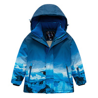 Ensemble de Combinaison de Ski pour Enfants, à Capuche, Garçons et Filles, Épais et Chaud, Imperméable 10 000 mm, Respirant, Anti-UV