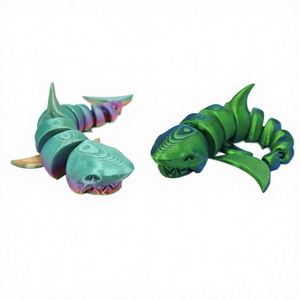 Figuras de Tiburón Impresas en 3D, Creativas, de PLA, Articuladas, Juguetes, Adornos, Regalos, Coleccionables, para Edades de 7 a 12 Años, Unisex - Product Image 4
