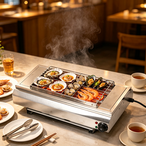 Horno de Barbacoa Eléctrico Comercial Sin Humo, Equipo de Asado de Acero Inoxidable para Pescado y Brochetas - Product Image 2