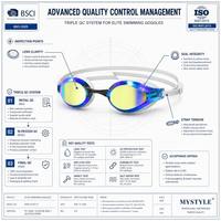 Lunettes de natation de compétition pour adultes, hommes et femmes, avec lentilles miroir, technologie anti-fuite, étanches, protection UV400, anti-buée, joint en silicone