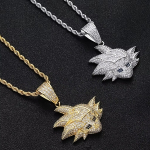 Collier Pendentif Personnage Anime Cartoon Dragon Ball Super Saiyan Kakarot Sun Wukong Accessoires Hip Hop Vente en Gros - Product Image 2