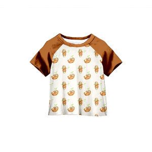 Camiseta de Manga Corta Raglán para Niños, de Seda de Leche, con Estampado Completo, Personalizada para Verano - Product Image 1
