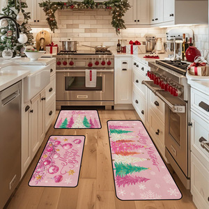 Stuoie del pavimento della cucina di natale casa e <span class=keywords><strong>tappetini</strong></span> in velluto nuovo cristallo ingresso decorazione antiscivolo ristorante natale - Product Image 3