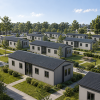 Bâtiment modulaire à déploiement rapide, maison préfabriquée avec une disposition flexible pour des projets d'habitation multi-unités au Moyen-Orient