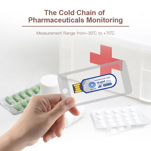 खाद्य कंटेनर तापमान मॉनिटर के लिए यूएसबी कनेक्शन ip67 के साथ ओम समर्थित अनुकूलित लोगो तापमान डेटा लॉगर - Product Image 4