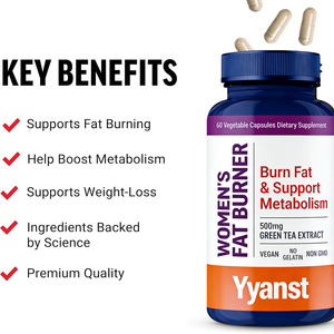 High quality private label Women's Fat Burner Vegan Capsules with Green Tea Extract Supports <b>Metabolism</b> & Weight Management - Product Image 5