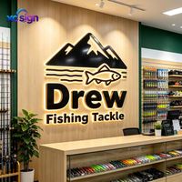Panneau d'affichage personnalisé en acrylique 3D rétroéclairé par LED pour bureau, restaurant, maison, mariage, avec télécommande, transformateur enfichable, enseigne commerciale