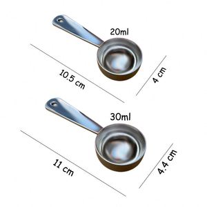 Premium Quality Baking 20ml 30ml 18/8 Stainless Steel Sugar Flour Protein Powder <b>Liquids</b> Measuring Spoons Set Fit Seasoning Jars - Product Image 3