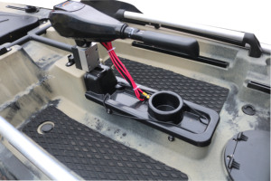 12.5ft 1person Propeller Drive Kayak HDPE <b>Plastic</b> Hull Trolling Motor Engine Single Person Fishing Boat - Product Image 6
