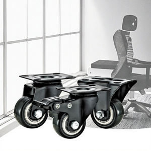 2 "Light <span class=keywords><strong>Duty</strong></span> Black Polyurethan (PU) drehbare obere Platte mit Brems rolle - Product Image 2