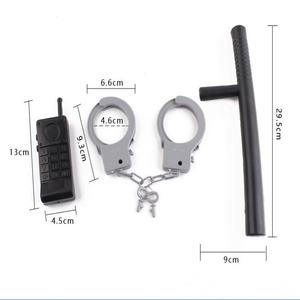 Mainan Cosplay Halloween anak-anak, Set permainan kostum polisi Prop borgol plastik untuk anak-anak - Product Image 3