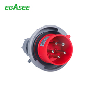 EBASEE Prise Industrielle 32A 6h 250V IP67 2P+E 3 Broches en Cuivre/Nylon, Norme IEC60309, Anti-effraction, Montage en Surface